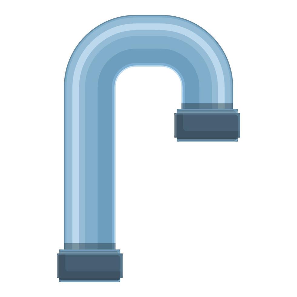 Metal pipe icon, cartoon style vector