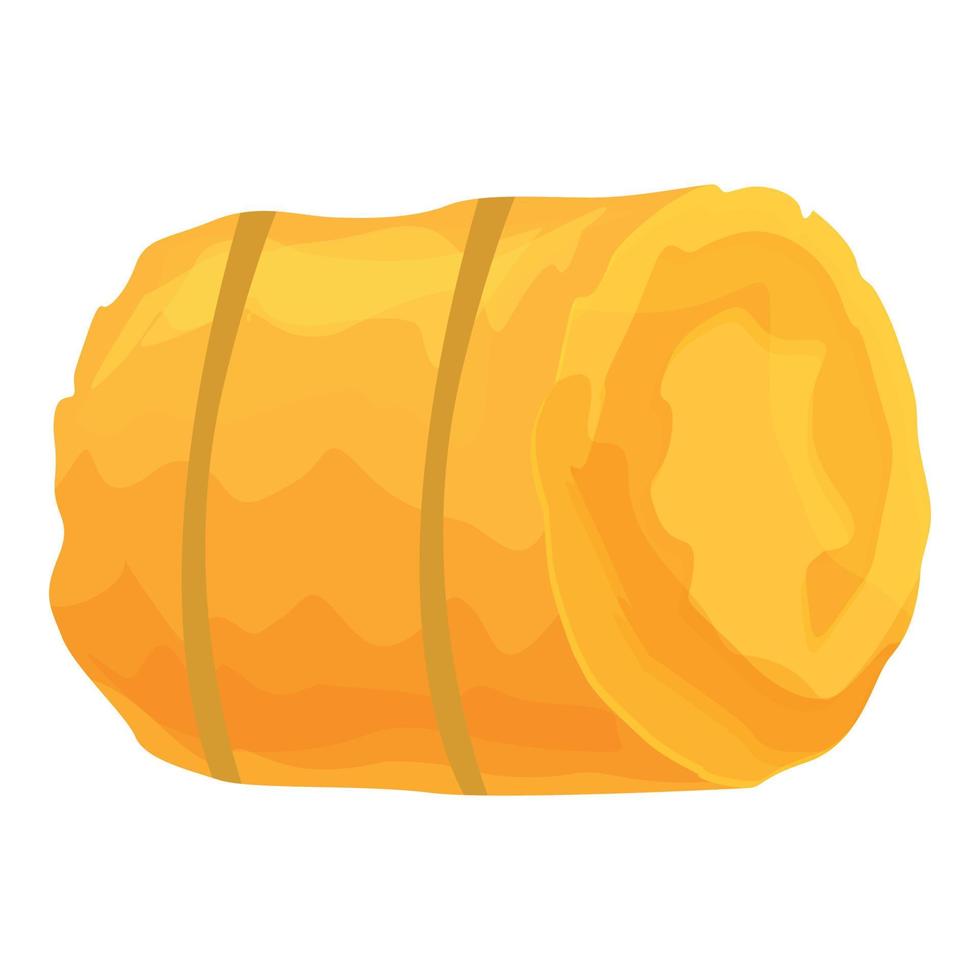 Bale hay roll icon cartoon vector. Straw haystack vector