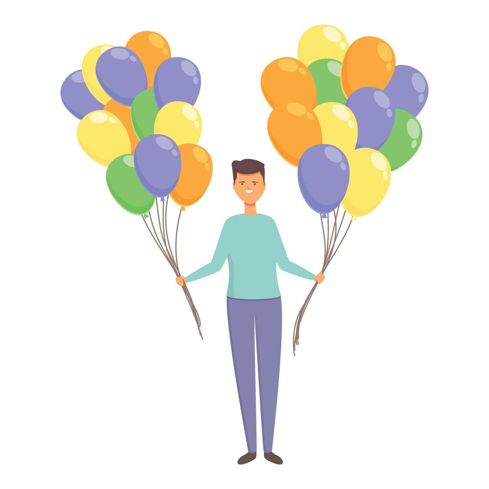 vector de dibujos animados de icono de vendedor de globos. vendedor ambulante