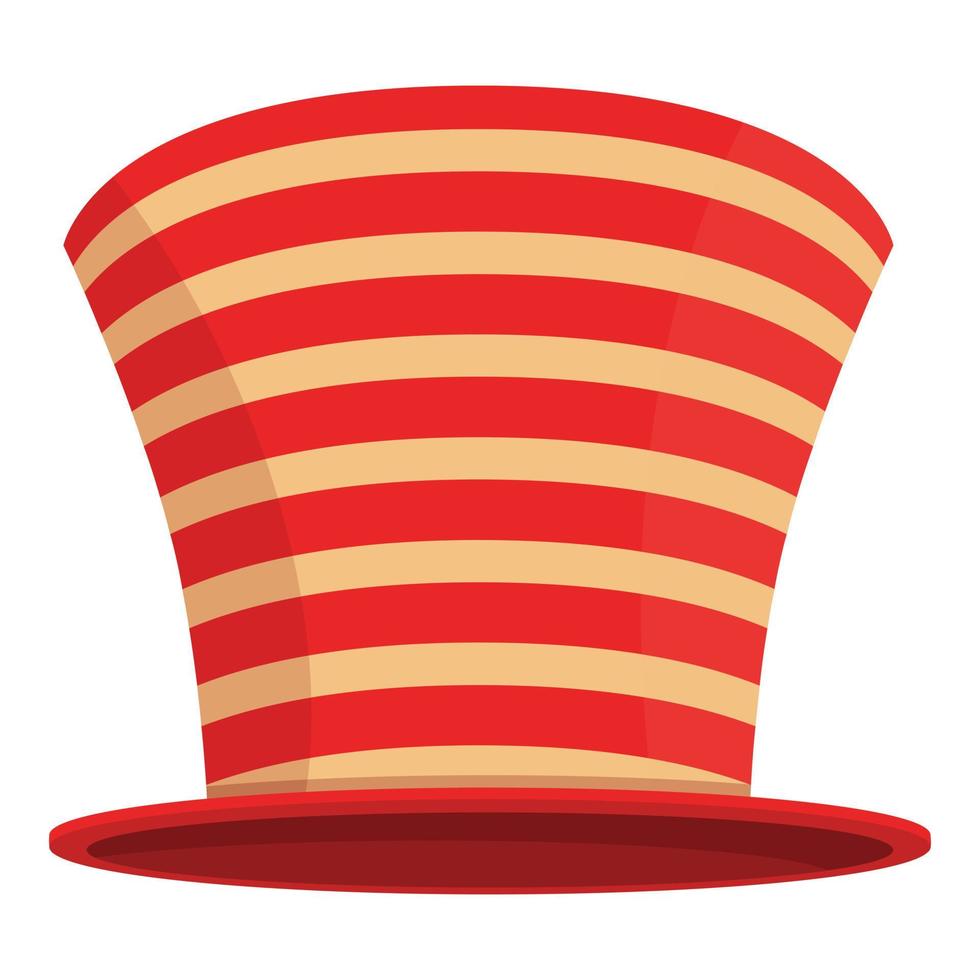 Striped top hat icon cartoon vector. Santa xmas vector