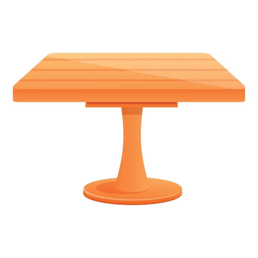 Outdoor table icon, cartoon style vector