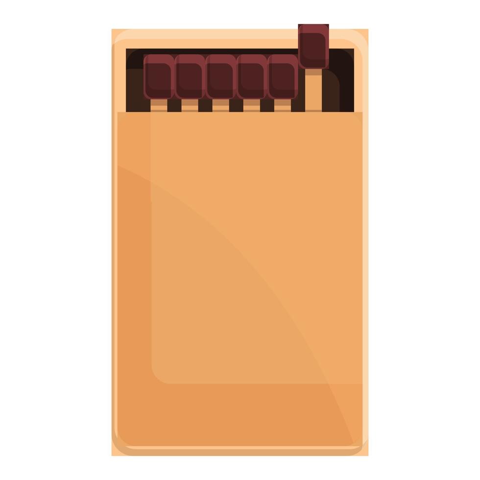 icono de caja de fósforos, estilo de dibujos animados vector