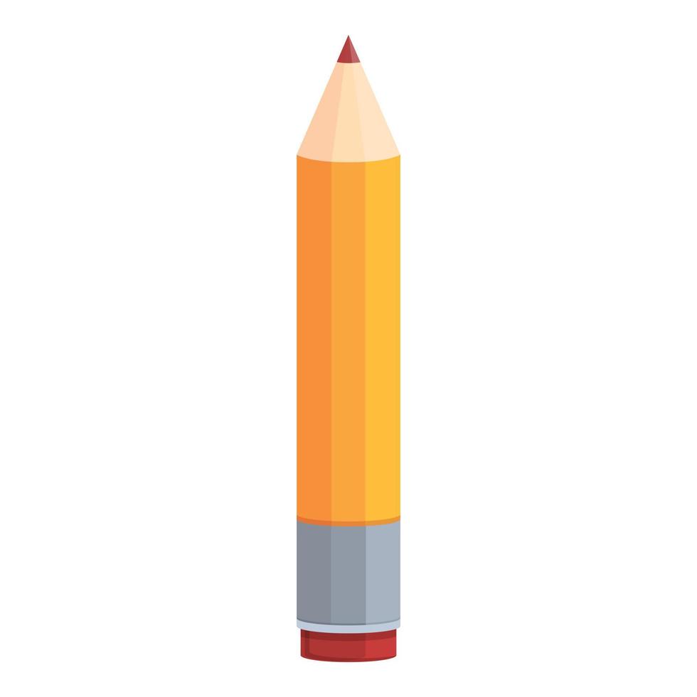 vector de dibujos animados de icono de lápiz escolar. pluma de niño
