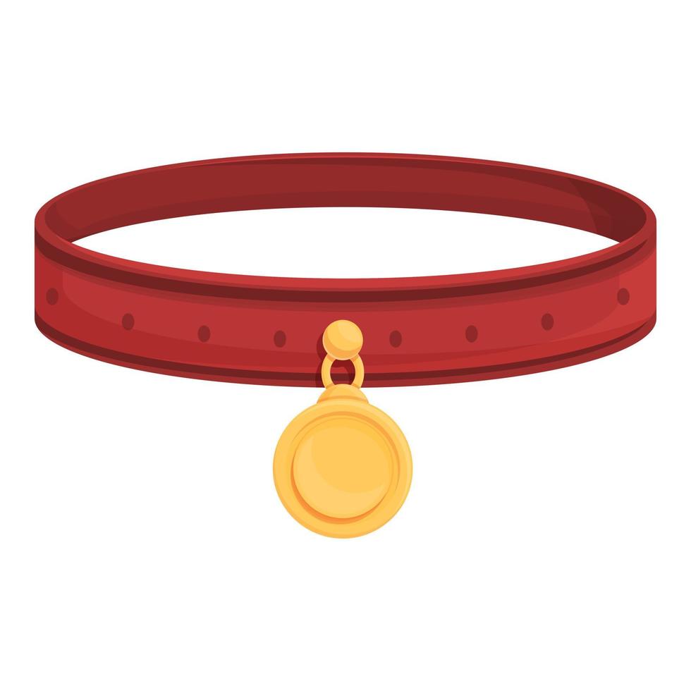 Champion dog medal icon cartoon vector. Animal store vector