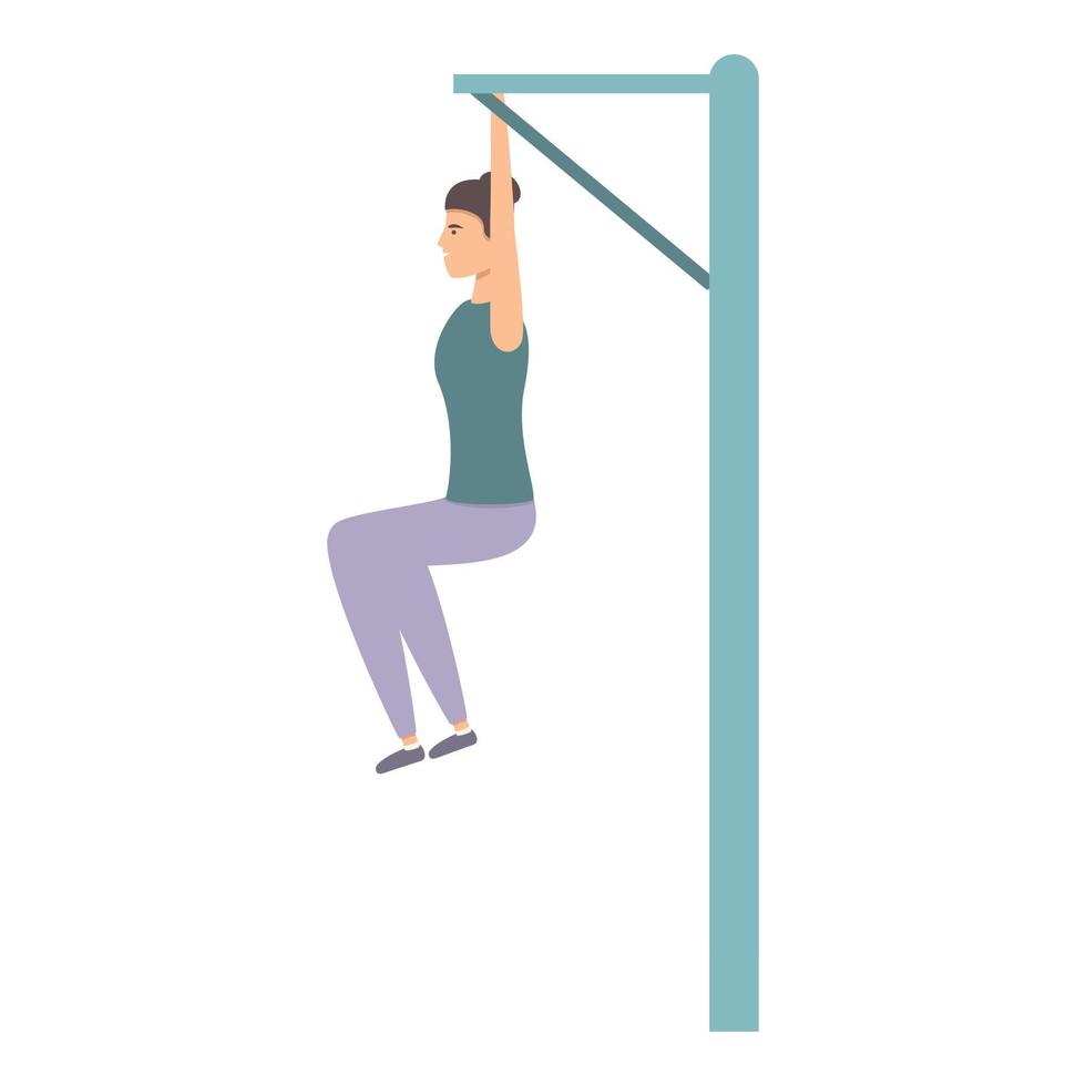 Push up bar icon cartoon vector. Street workout vector