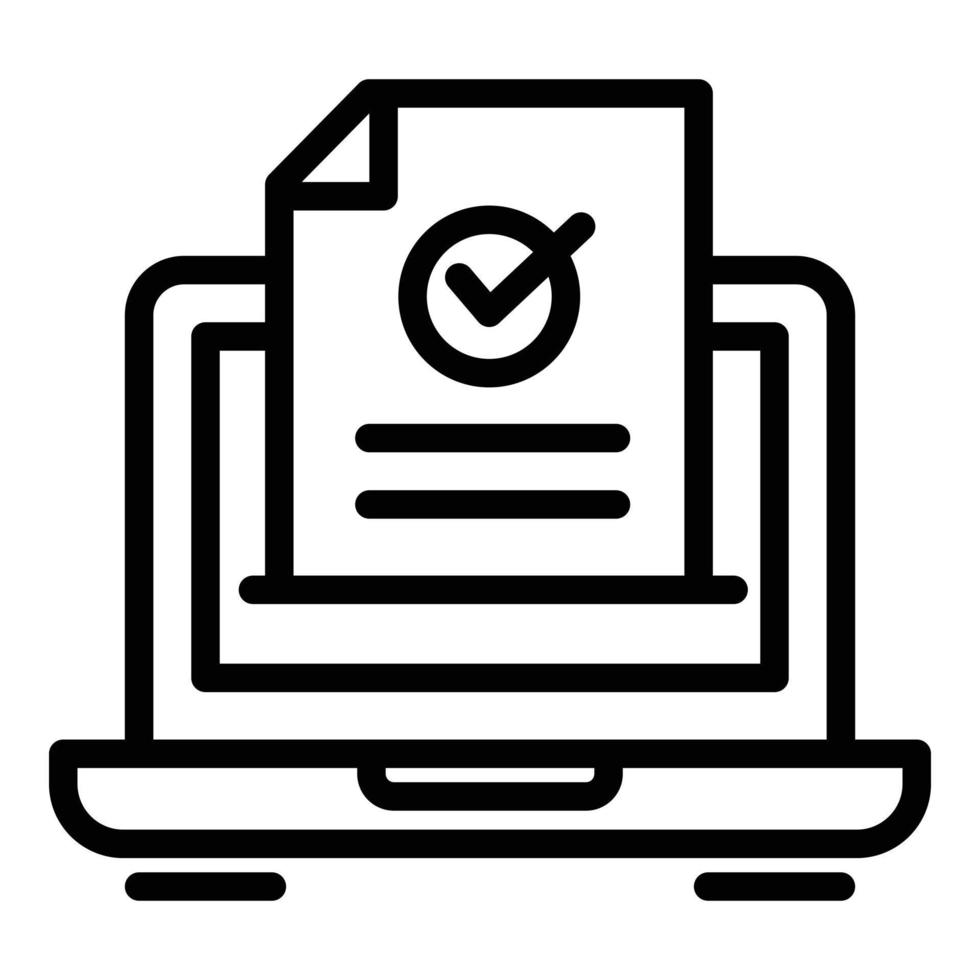 Internet online vote icon, outline style vector