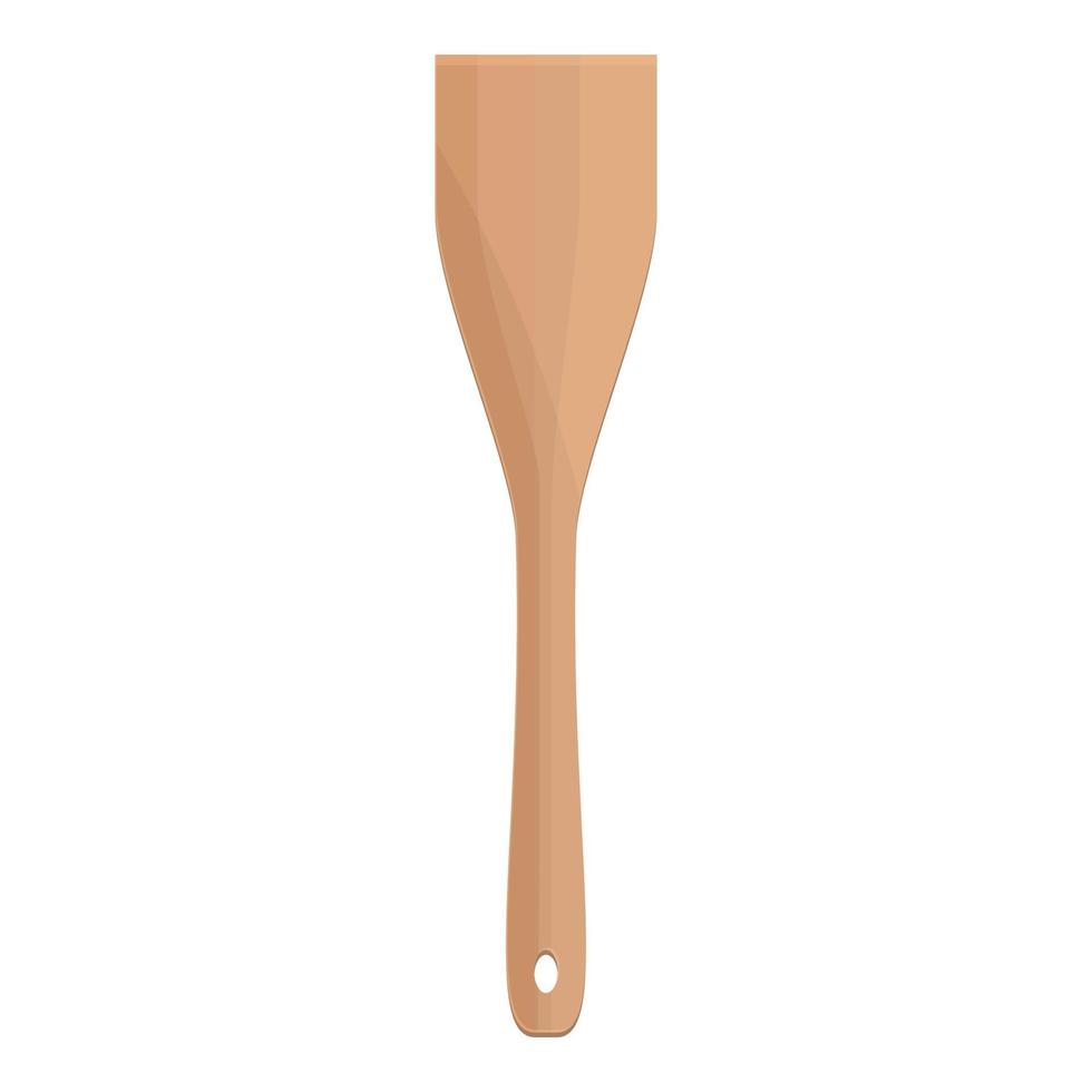 Wood spatula icon cartoon vector. Kitchen spoon vector