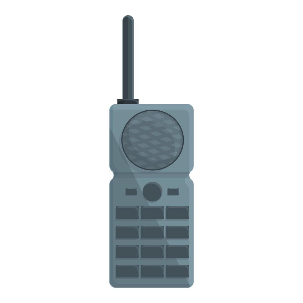 Walkie talkie icon, cartoon style vector