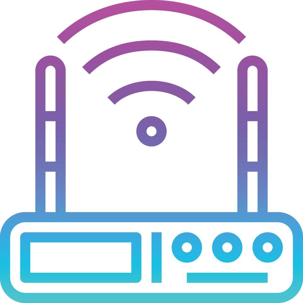 router wireless wifi computer accessory - gradient icon vector