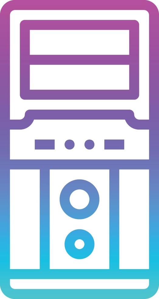 case computer pc cpu accessory - gradient icon vector