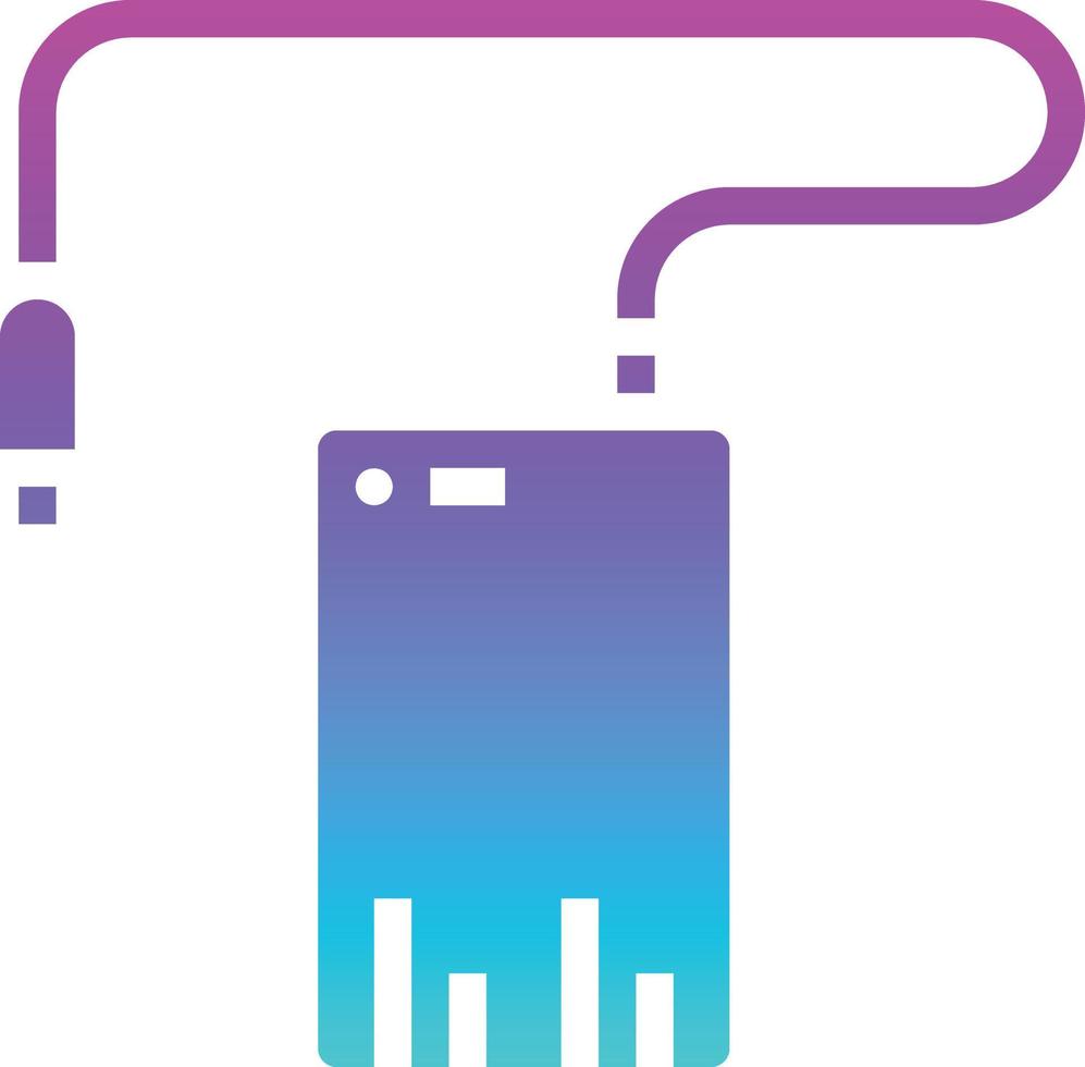 harddisk external disk computer accessory - gradient solid icon vector
