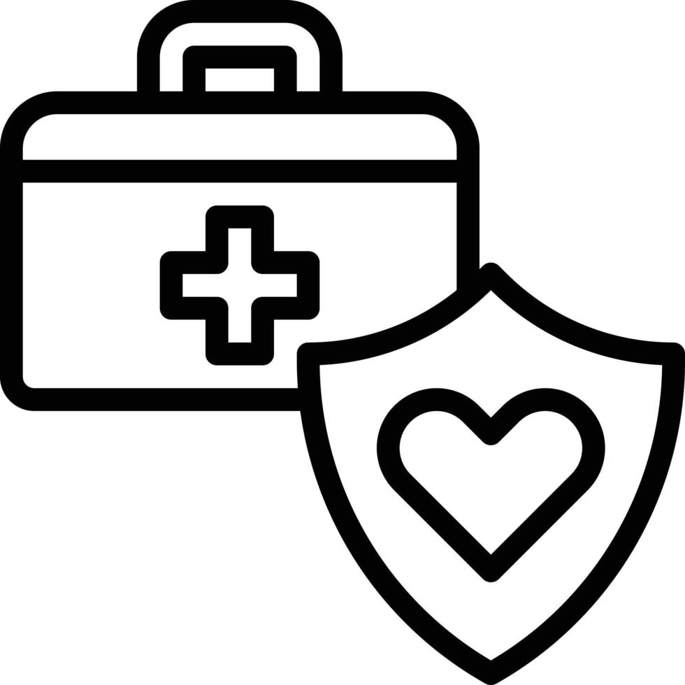 health insurance life protect guard safe - outline icon vector