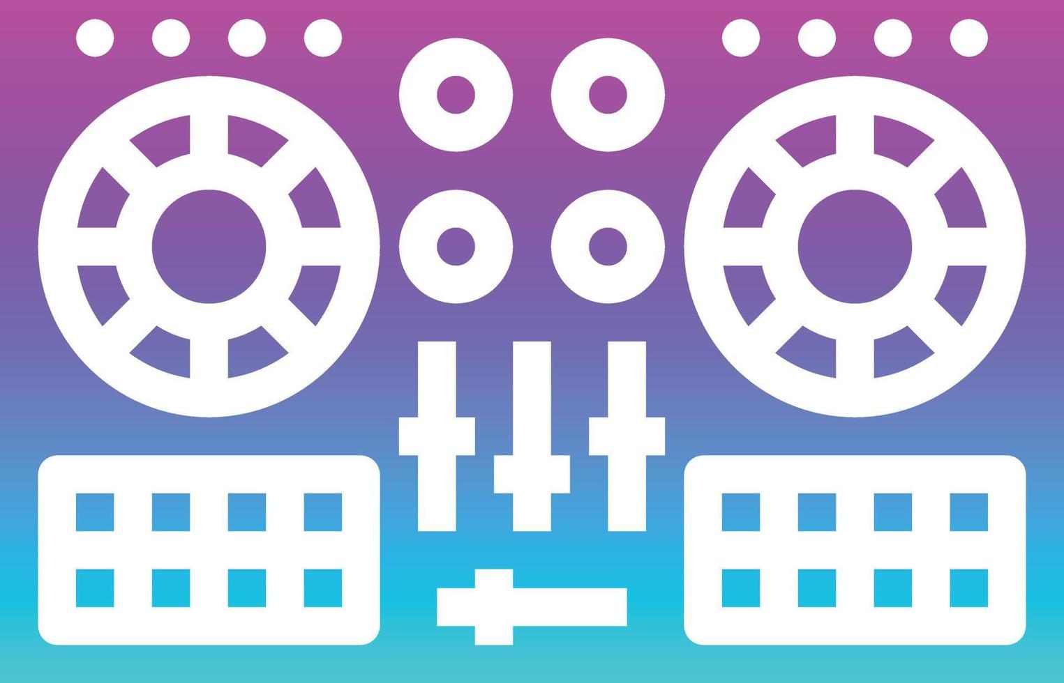 dj controller music musical instrument - solid gradient icon vector