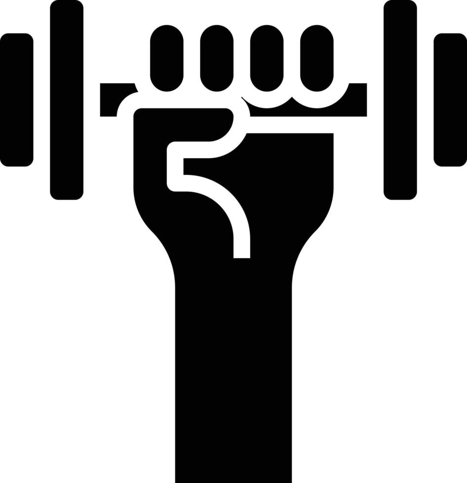 dumbbell hand diet nutrition fitness - solid icon vector