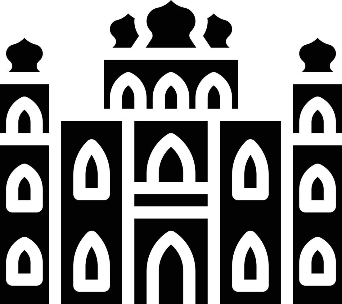 palace king estate castle building - solid icon vector