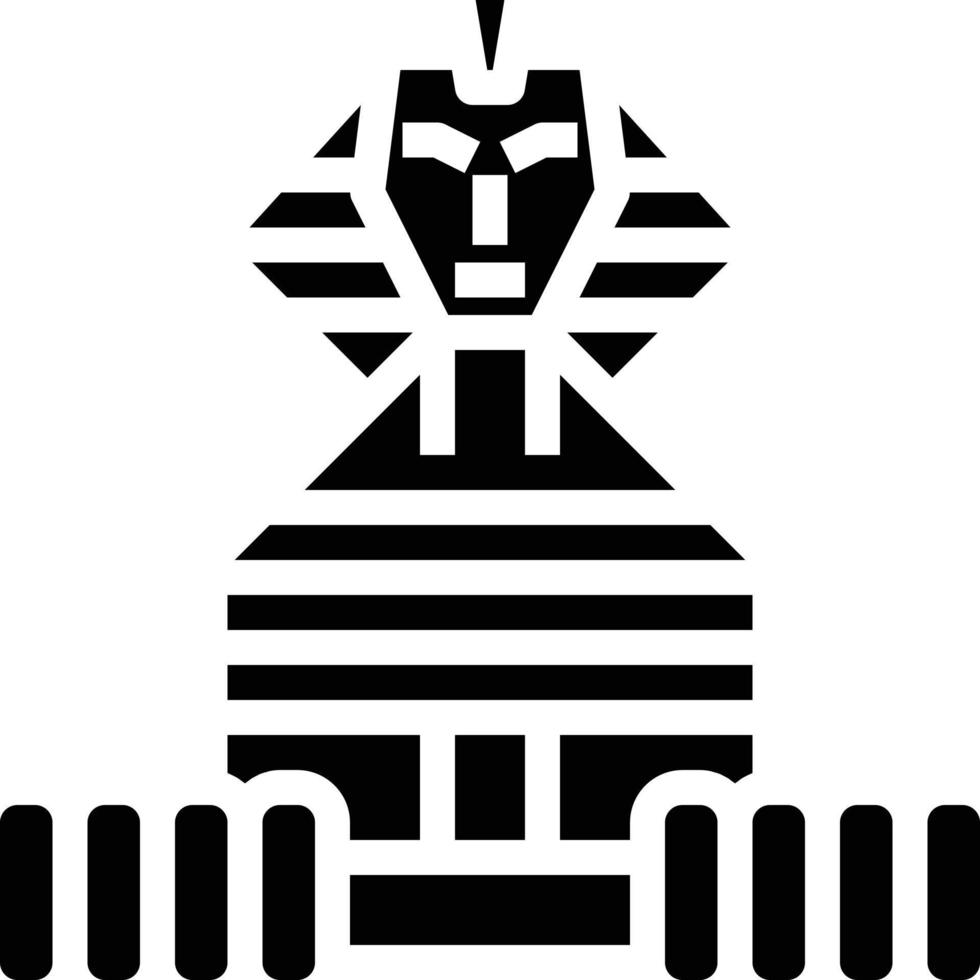 great sphinx egypt landmark sphinx ancient - solid icon vector