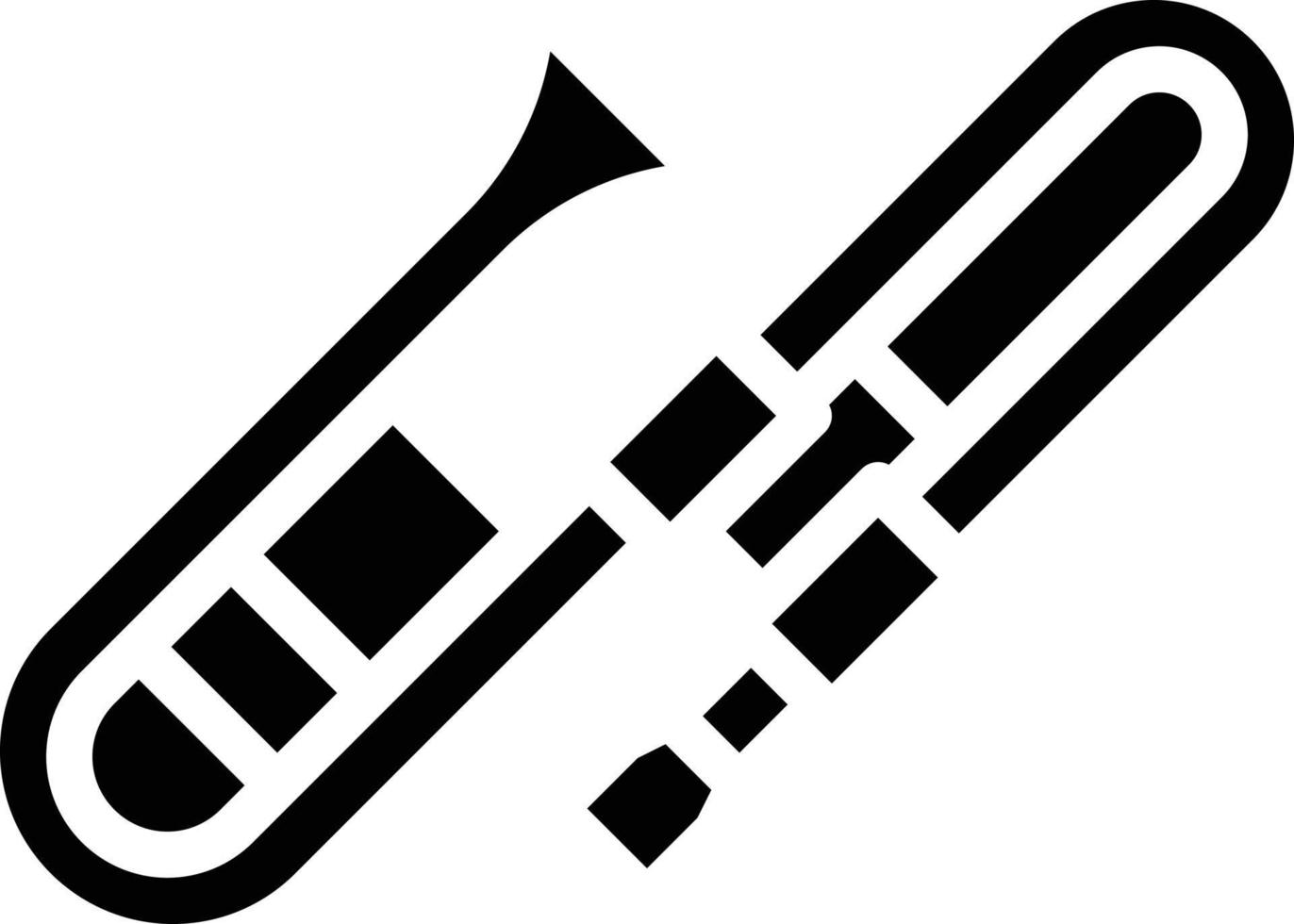 trombone music musical instrument solid icon 14354769 Vector Art at