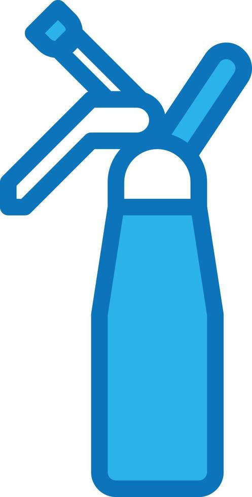 whipped cream maker coffee cafe restaurant - blue icon vector