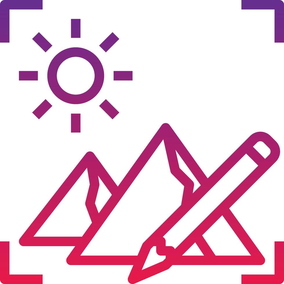 edit tool pencil draw creative - gradient icon vector