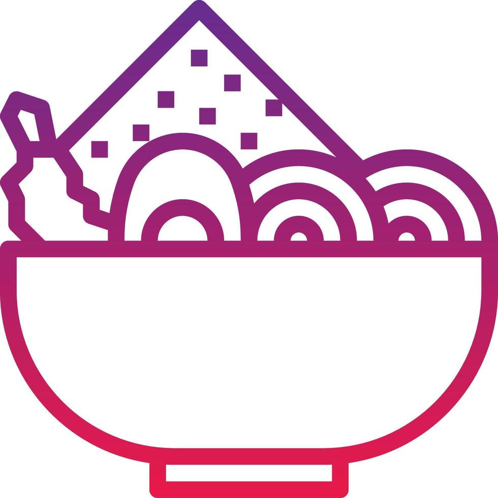 ramen food japan japaneses - gradient icon vector