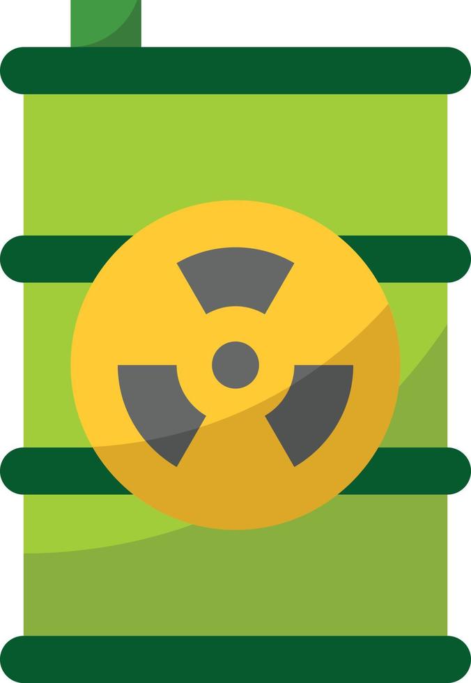 nuclear barrel energy green ecology - flat icon vector