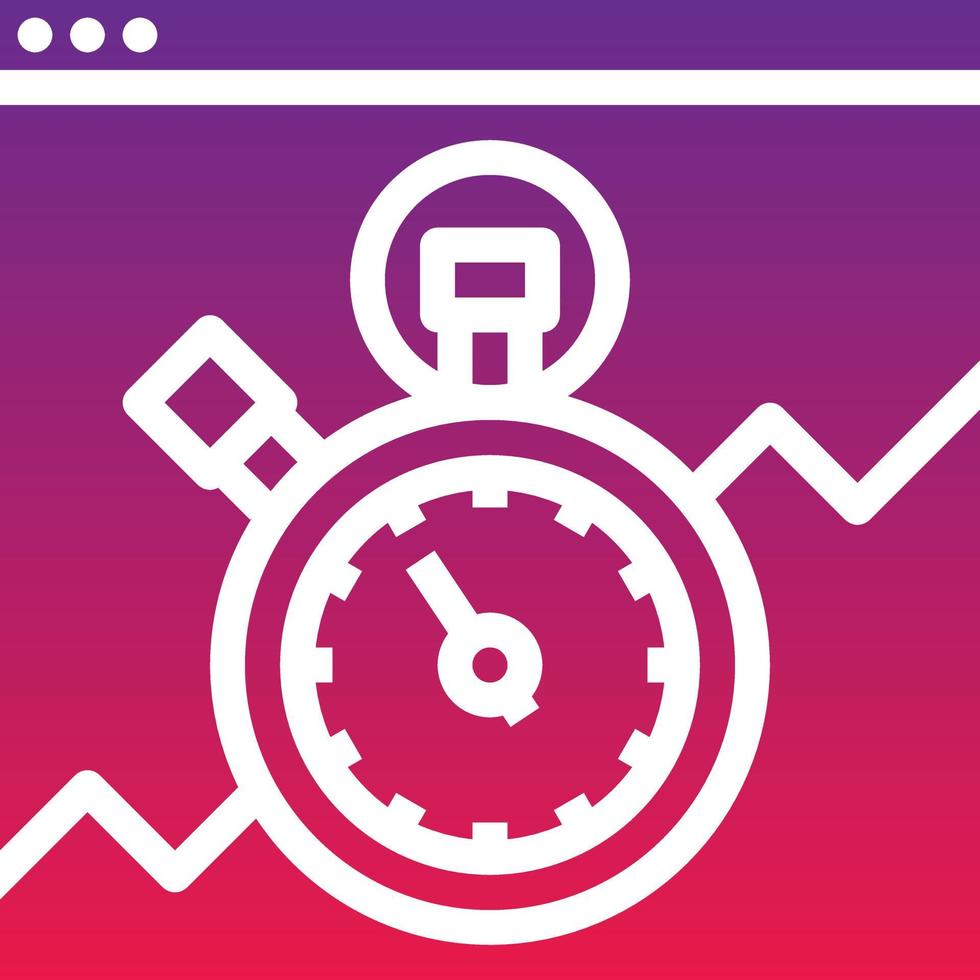 speed page load optimization seo - solid gradient icon vector