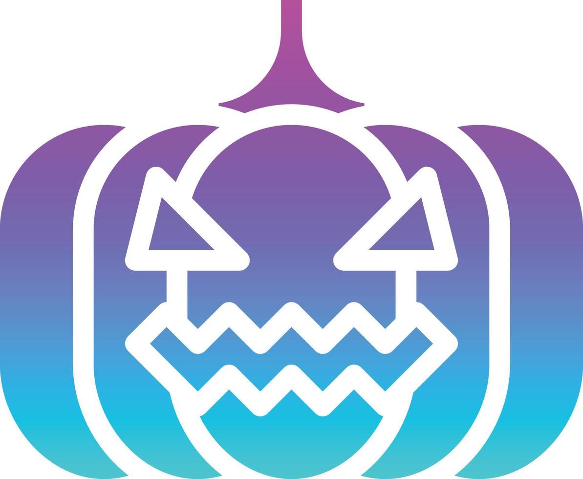 pumpkin head lighting decoration halloween - solid gradient icon vector