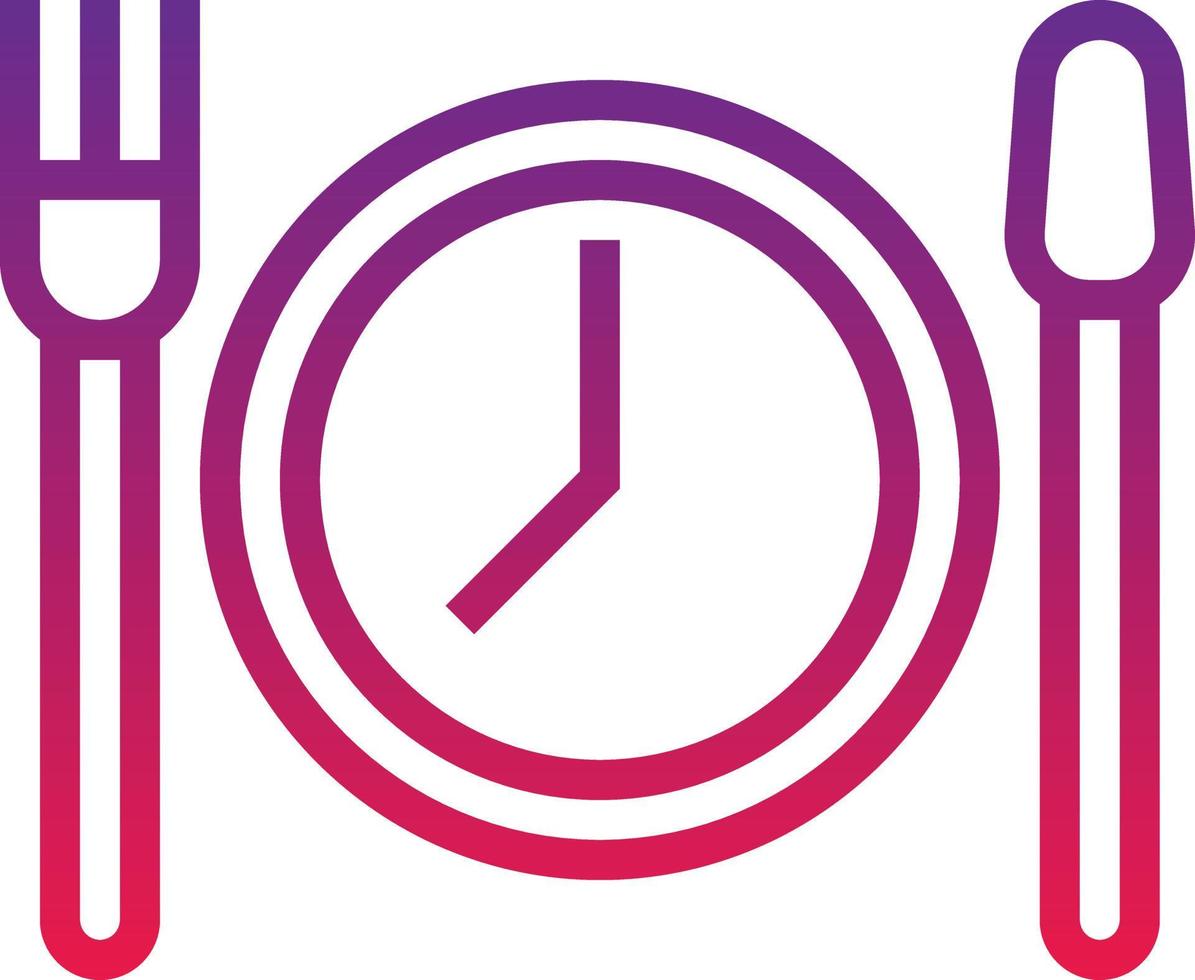 dish meal time diet nutrition - gradient icon vector