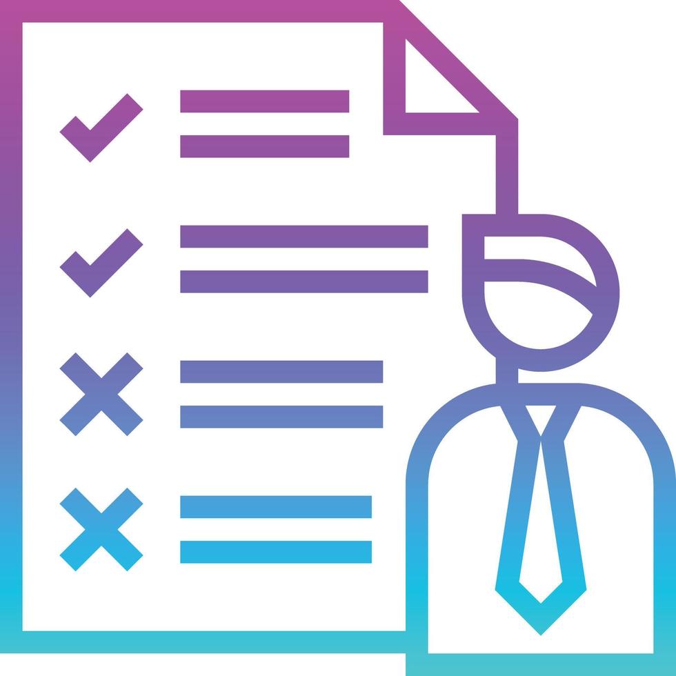requirement business list software development - gradient icon vector