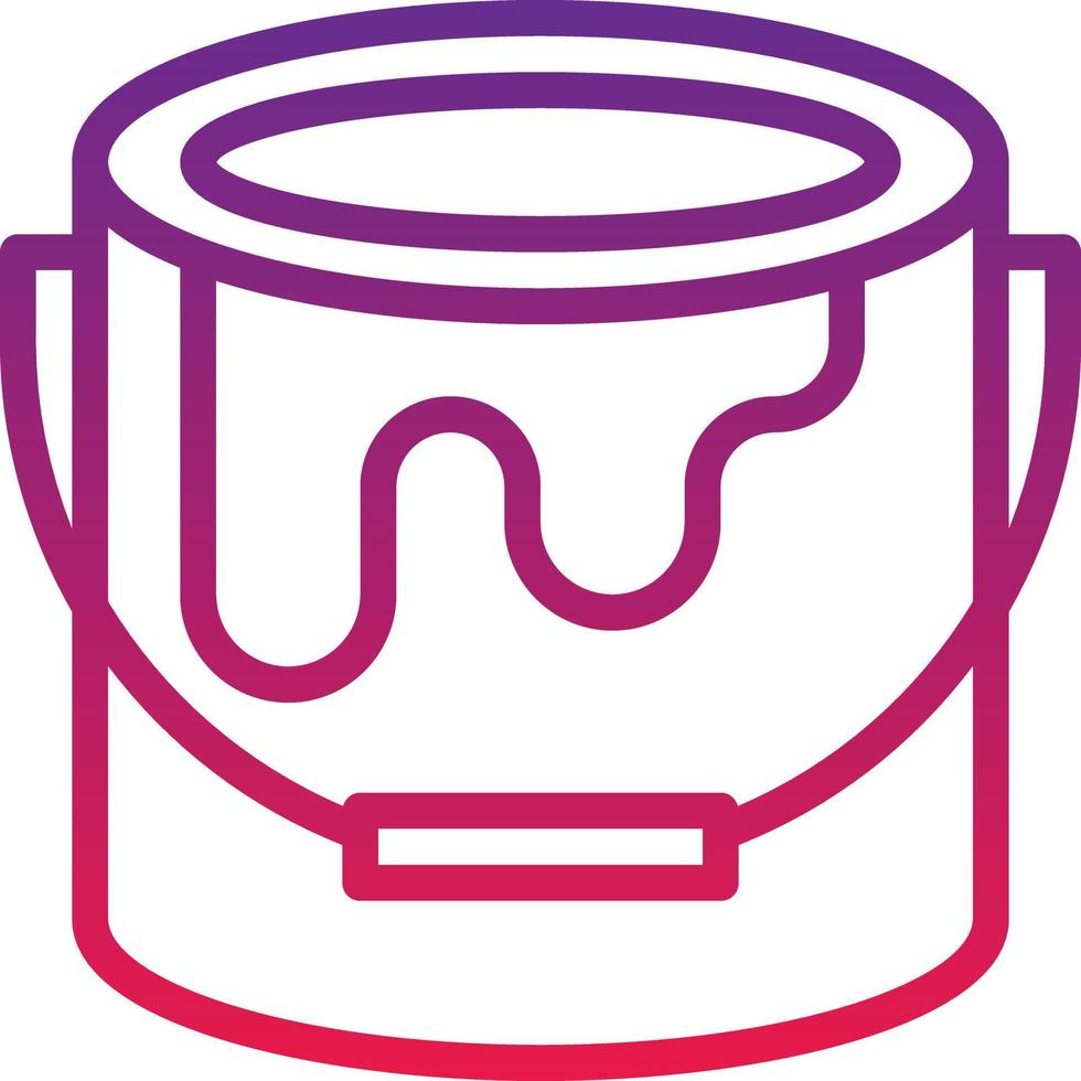 paint bucket color creative - gradient icon vector