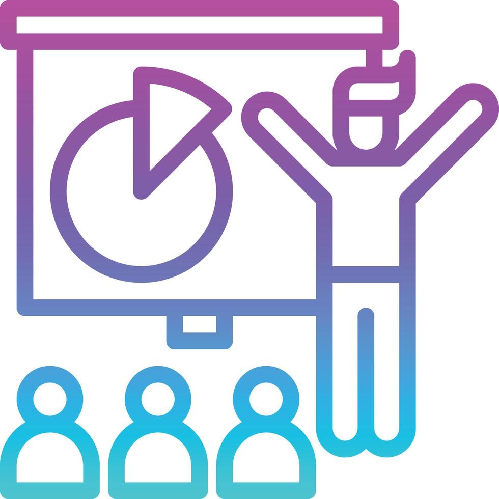 persantation people skill creative show - gradient icon vector