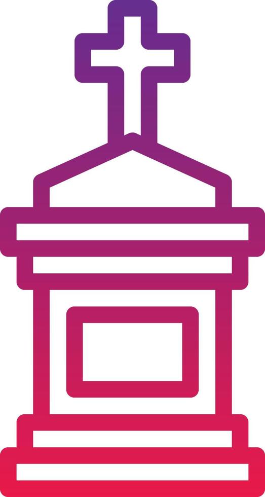 graveyard tomb tombstone dead halloween - gradient icon vector