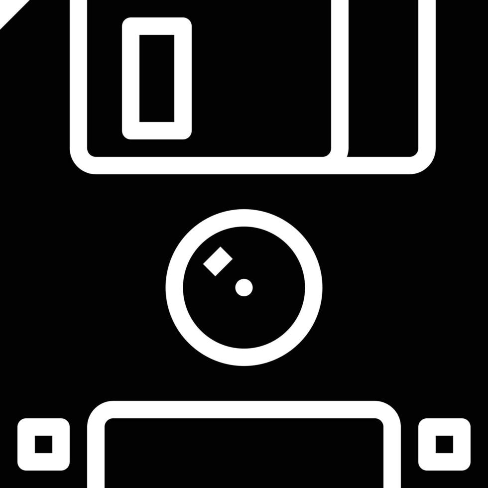 floppy disk drive storage computer accessory - solid icon vector
