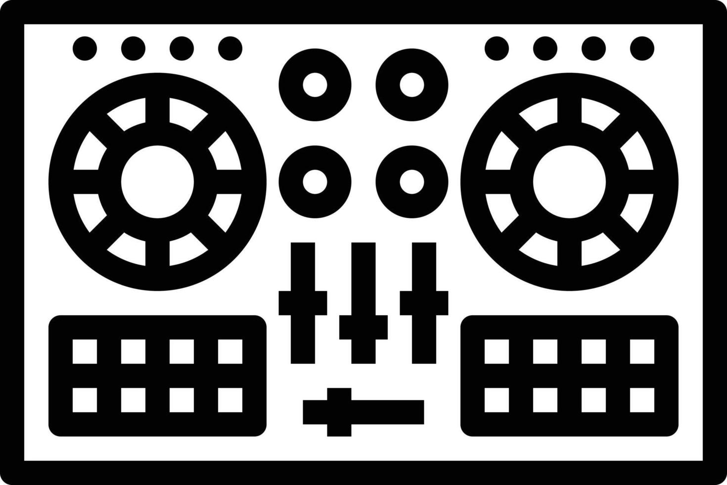 dj controller music musical instrument outline icon 14355031 Vector