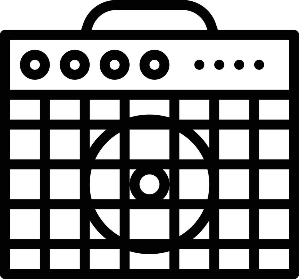 instrumento musical de música de amplificador - icono de contorno vector