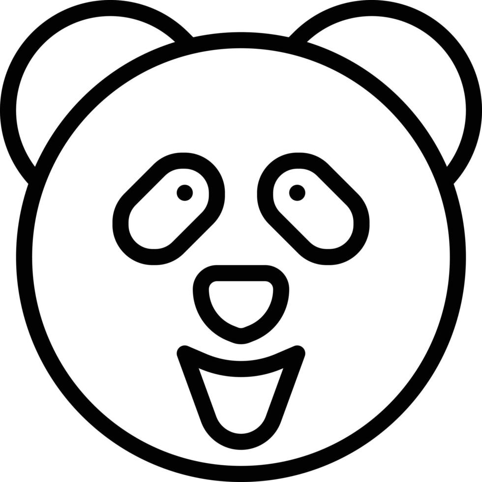 panda mammal bear animal china - outline icon vector