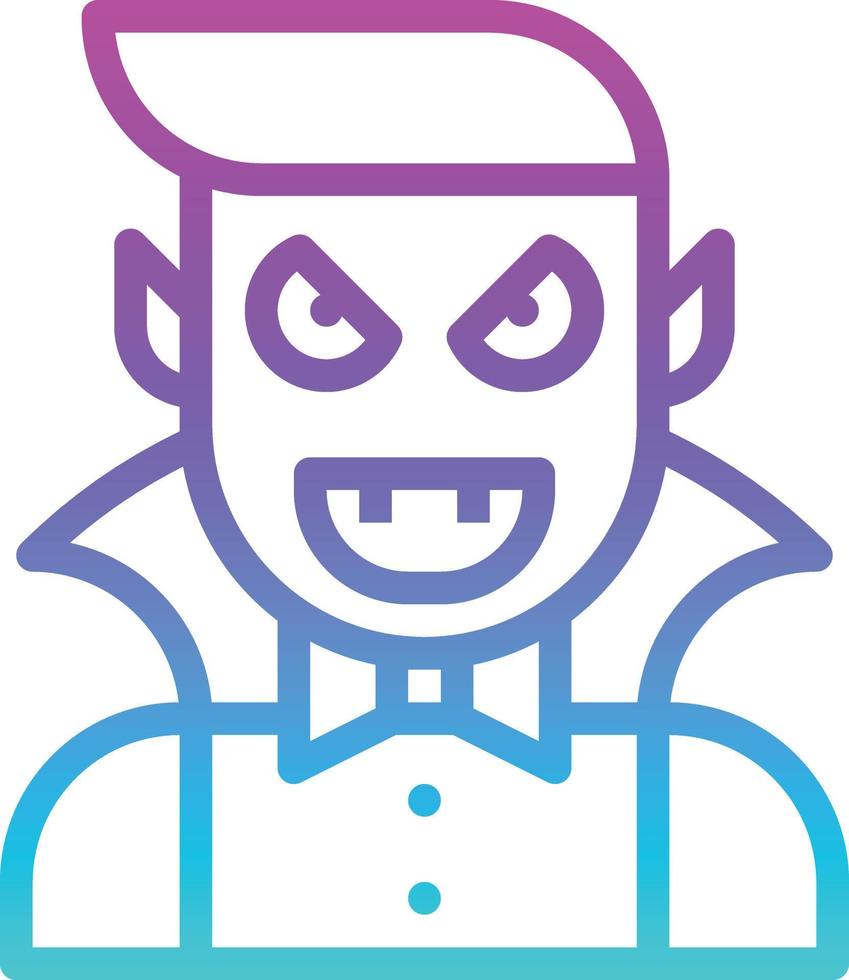 dracula vampire ghost bat halloween - gradient icon vector