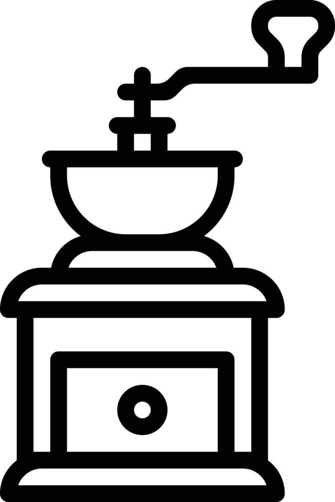 grinder coffee cafe restaurant - outline icon vector