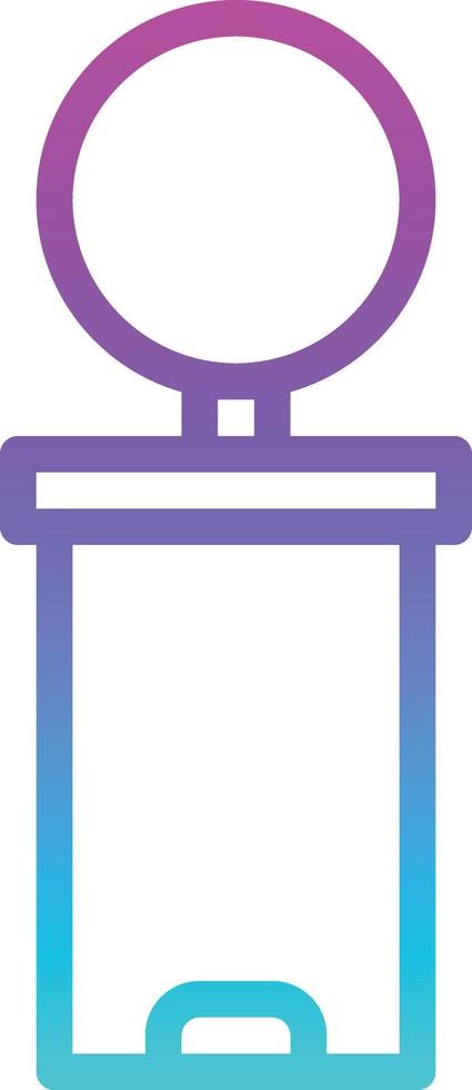 trash bin gabage waste kitchen - gradient icon vector