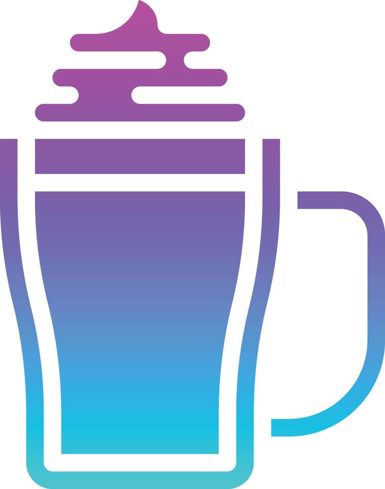 coffee cafe restaurant mocha latte - solid gradient icon vector