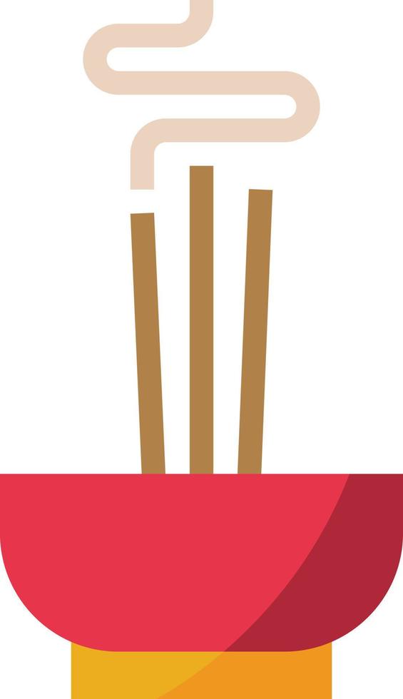 incense worship religious buddhism china - flat icon vector