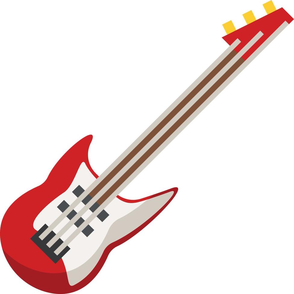 instrumento musical de música de guitarra eléctrica - icono plano vector