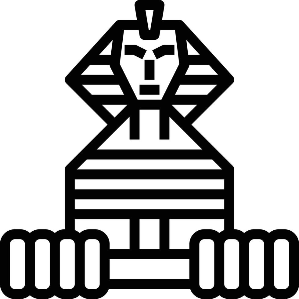 great sphinx egypt landmark sphinx ancient - outline icon vector