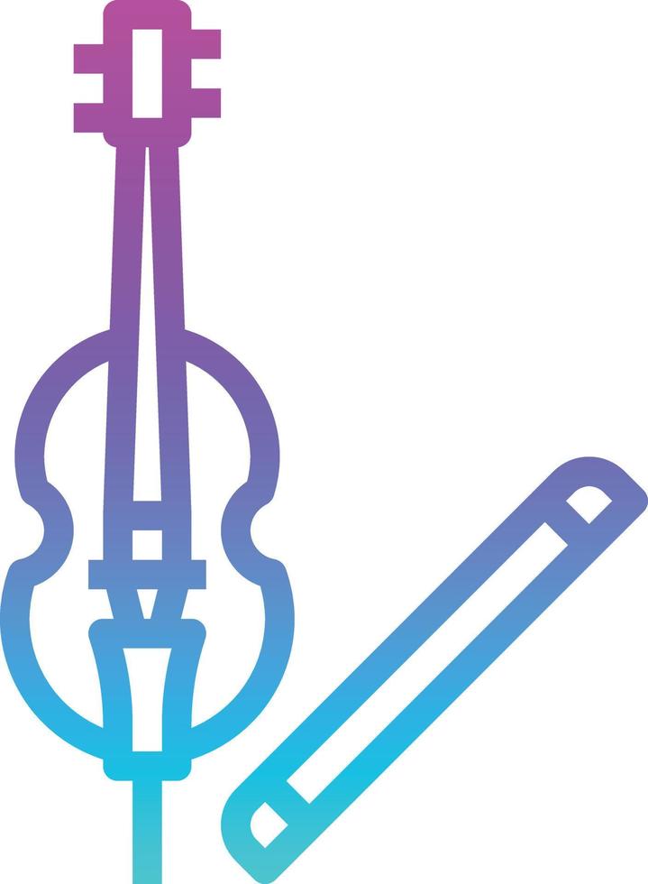 violonchelo música instrumento musical - icono de degradado vector