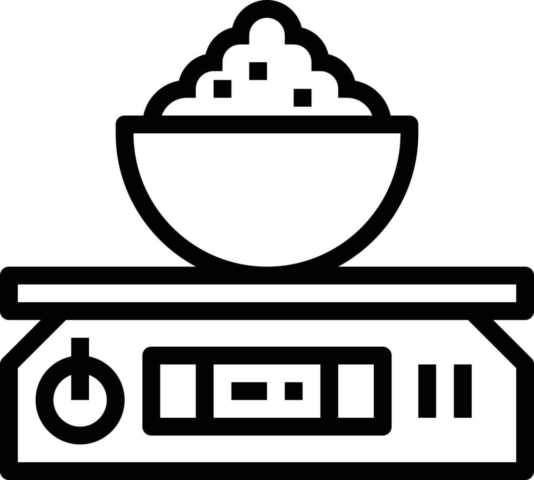 scale measure ingredient cooking kitchen - outline icon vector