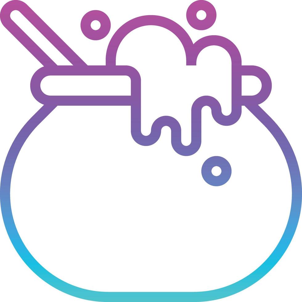 pot witch cauldron potion halloween - gradient icon vector