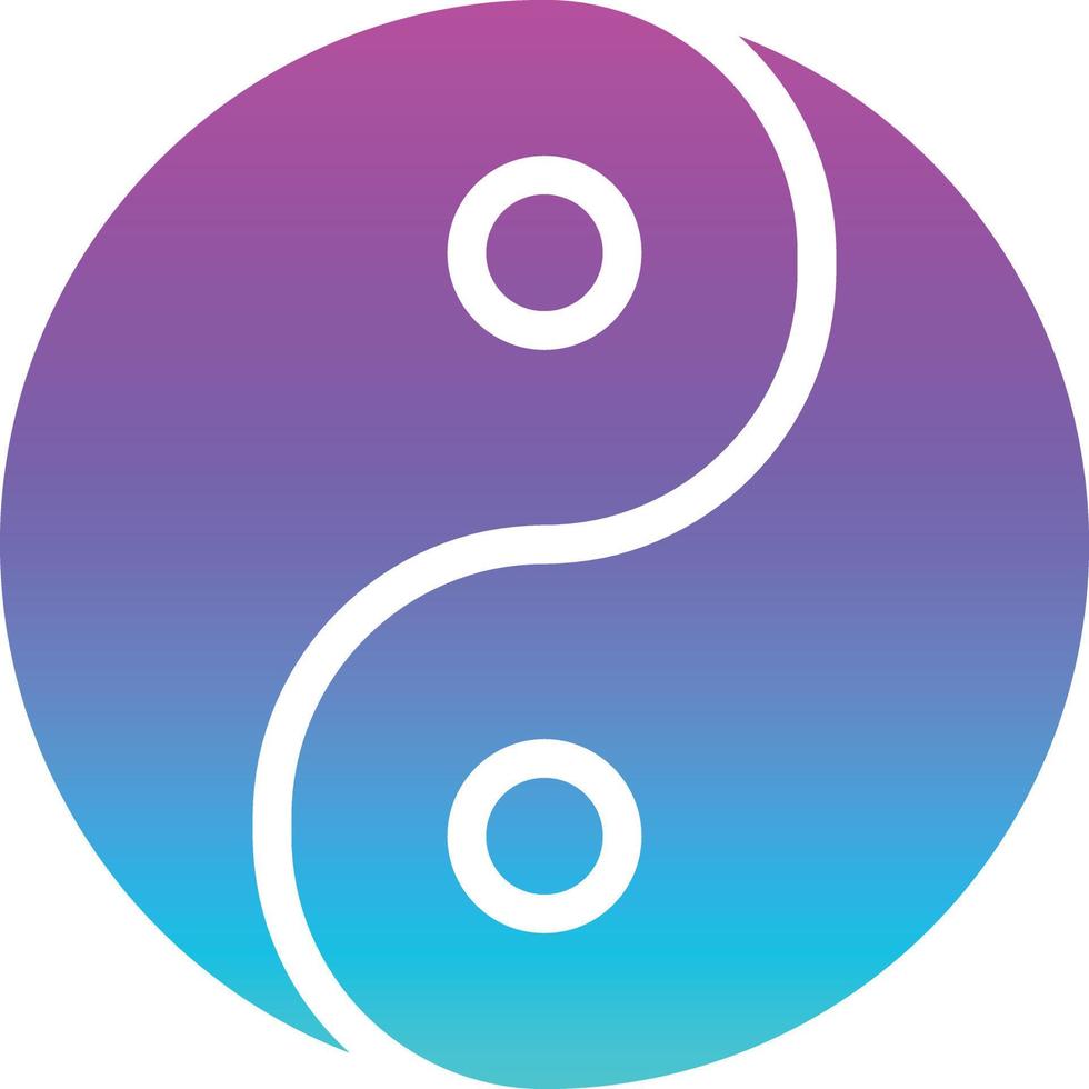 yin yang tao zen china religious - gradient solid icon vector