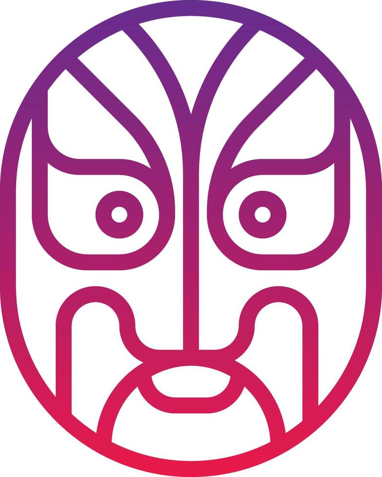 mask chinese tradition theater china - gradient icon vector