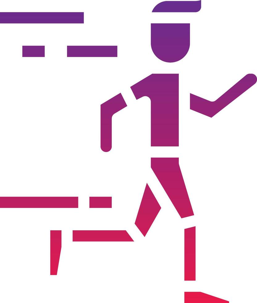running people man diet nutrition - solid gradient icon vector