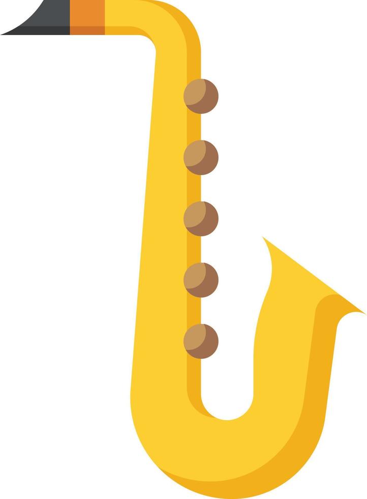 saxophone music musical instrument - flat icon vector